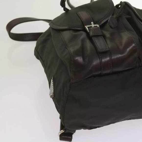 PRADA Backpack Nylon Green Auth - Picture 6 of 16